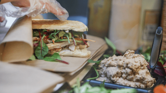 Frisk lækker sandwich i Slagelse fra Mayo