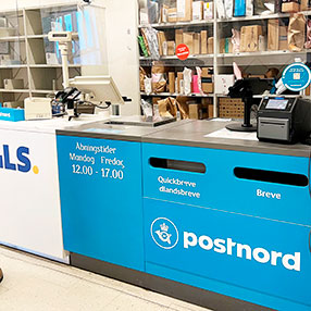 Postnord posthus i Slagelse lige ved siden af Kvickly